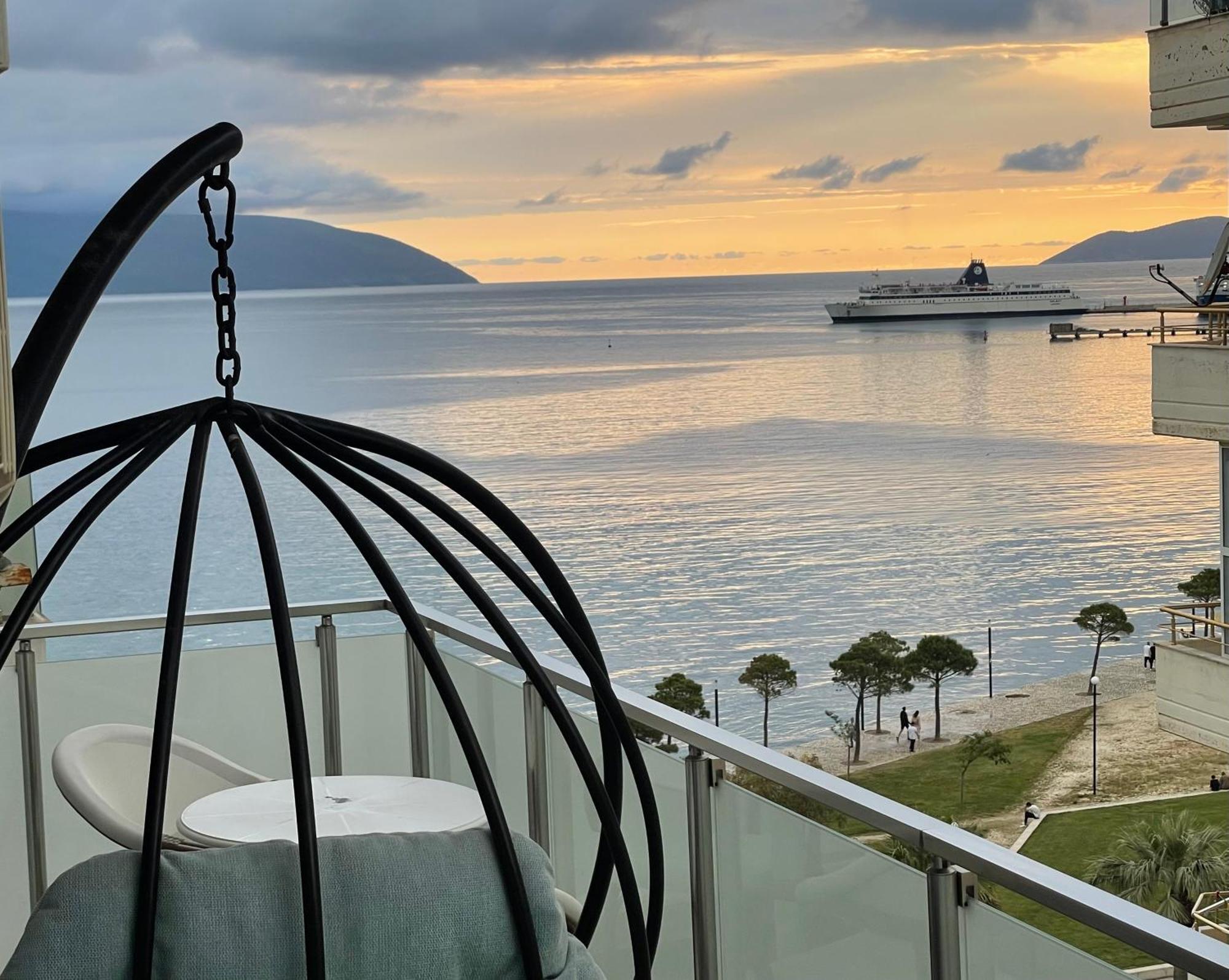 Luxury Seaview Vlora Flat Free Parking Apartment Ngoại thất bức ảnh